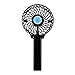 Greatangle-UK Ventilador de Mano portátil USB Recargable Plegable de Mano Mini Ventilador Enfriador Ventilador de enfriamiento Ajustable de 3 velocidades para Viajes al Aire Libre Negro