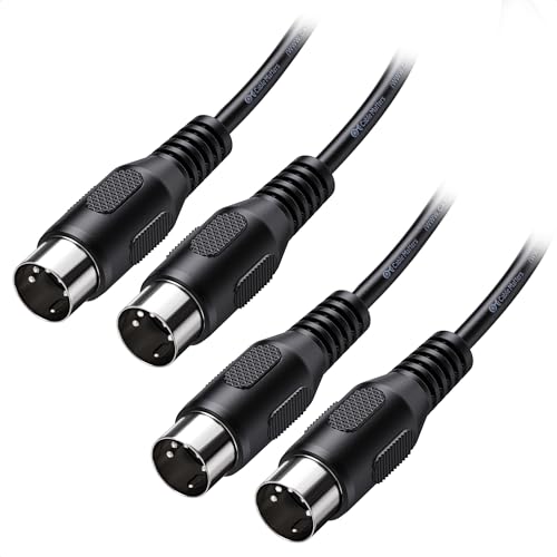 Cable Matters 2-Pack 5 Pin DIN MIDI Cable, 5 Pin MIDI Cable - 6 Feet