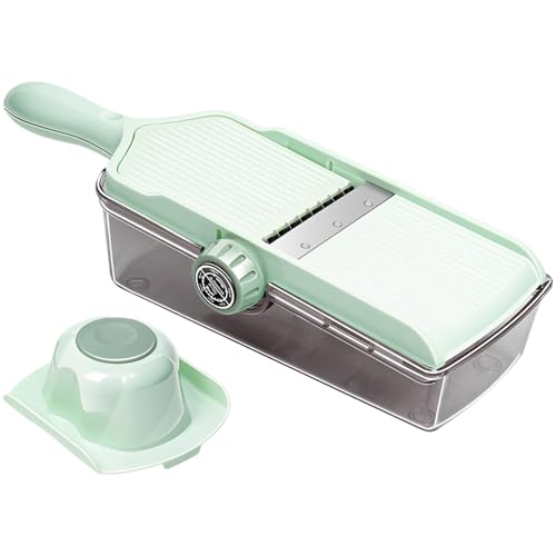 Mandolina Ajustable para Cocina Verde Lima miniatura 1