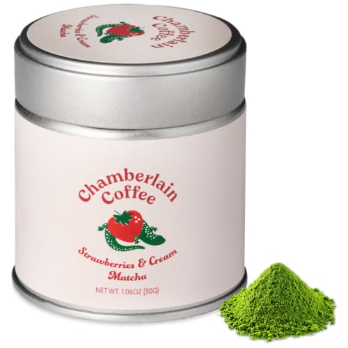 Image of Chamberlain Coffee Strawberry Ceremonial Grade Matcha Tin, 30 Servings