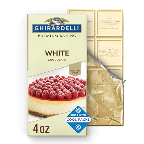 GHIRARDELLI Premium White Chocolate Baking Bar, 4 OZ (12 bars)