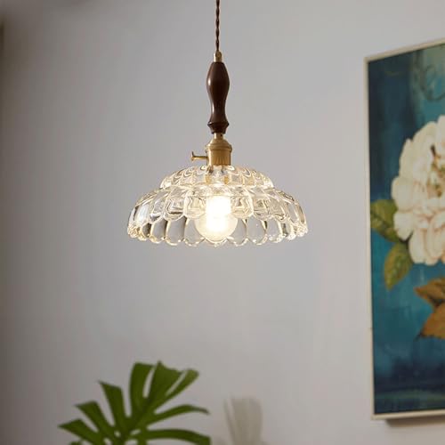 Lámpara de vidrio nórdica E27 para iluminar techos oscuros 3