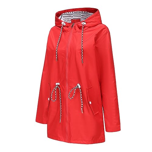 Kuluzego Roupas femininas para inverno, outono, esportivas, esportivas, com capuz, casaco de chuva,