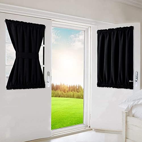 Caudblor French Door Window Curtains for Privacy, French Door Blackout