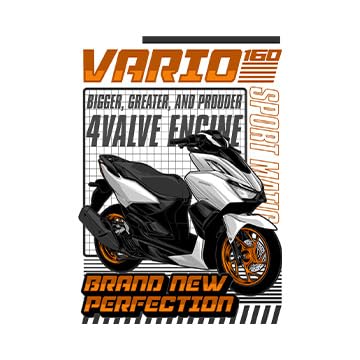 Image of BLINKART Honda Vario 160Car Posters Sticker Gift Items for Boys Room Wall Decor || Comes with Double-Sided Tape|| Decoration Bedroom Living Room Office Studio Decor | 12x18 In (A3) - CAR-312