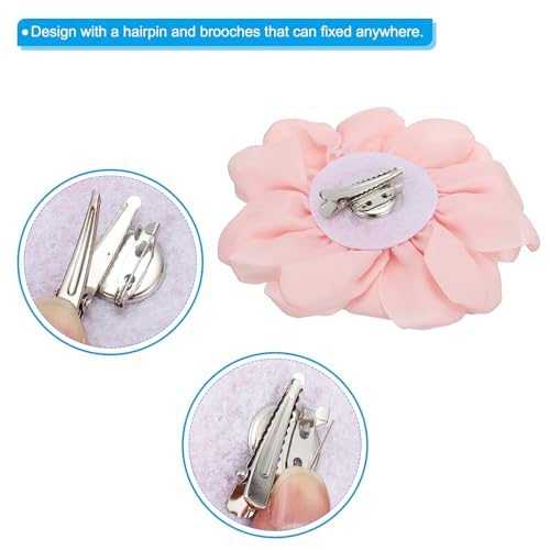 Image of PATIKIL Rose Flower Hair Clips, Fabric Brooch Pins for Women Wedding Party Dance Dress Clothes Accessories Valentine's Day Gifts