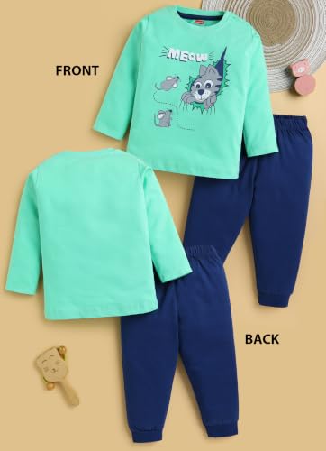 Image of LuvLap Baby Boys 100% Cotton Full Sleeve Boys T-Shirt & Pyjama Sets, Pack Of 3