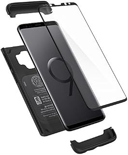 Spigen Thin Fit 360 Designed for Samsung Galaxy S9 Case (2018) Tempered Glass