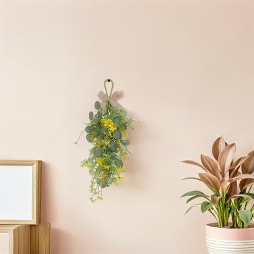 Guirnalda de eucalipto artificial Levemolo para ventanas de estilo rústico 7