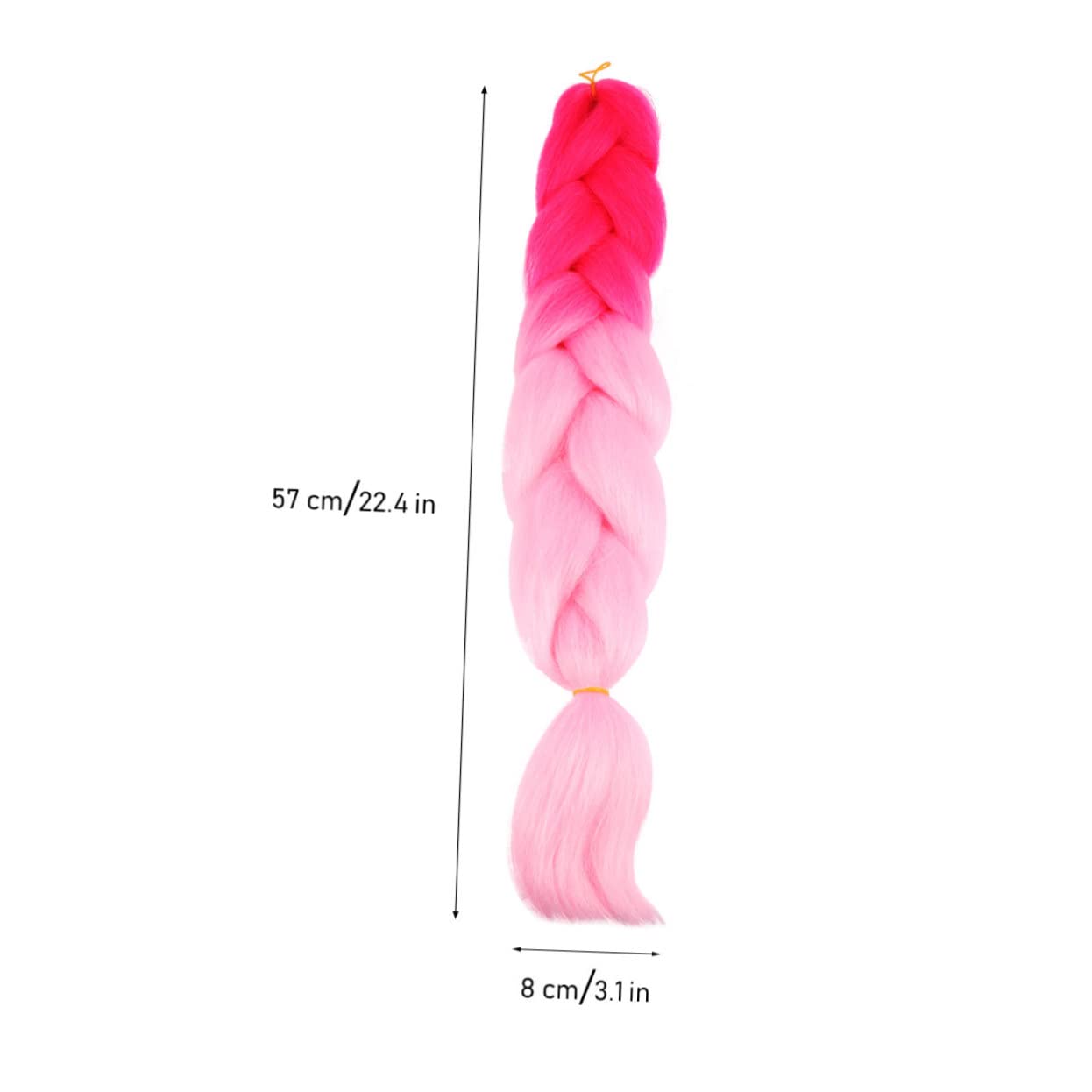 FRCOLOR 9 piezas de pelo trenzado con degradado teñido de pelo colorido peluca de ganchillo peluca con diadema pelucas teñidas coloridas gomas para el cabello pelucas para mujer pelucas niñas trenza