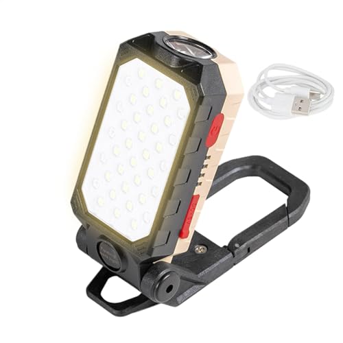 Lámpara de Trabajo Paquete de 6, Luces de Inspección Impermeables 800 Lúmenes Luz Mecánica Magnética Portátil con Carga USB Linternas COB, Luz de Trabajo Lámpara de Taller LED Luz Mecánica Magnética