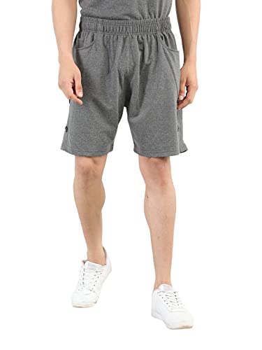 Image of CHKOKKO Men's Regular Cotton Regular Fit Plain Shorts for Men Anthra XXL