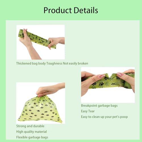 Image of Dog Poop Bags Rolls (450 Count) Scented,Poop Bags for Dogs Extra Strong For Indoor and Outdoor Dog Walking and Traveling Dispose of Poop