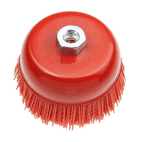 Roue à brosse abrasive en nylon 100mm M14 pour meuleuse d'angle