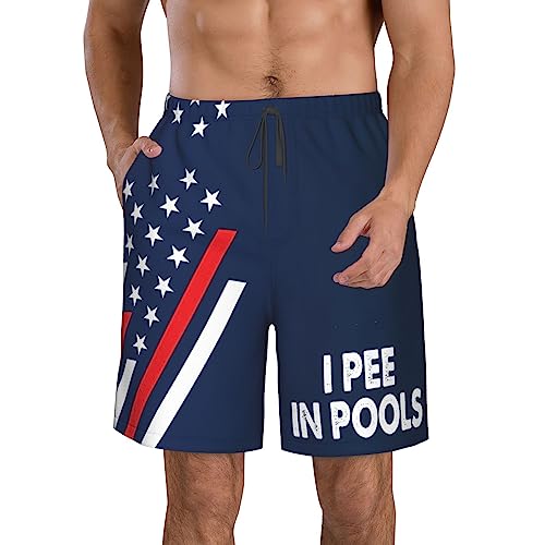 Funny Gift I Pee in Pool Men's Hiking Shorts Stretch Quick Dry Outdoor Shorts for Men with Pocket for Fishing Casual3