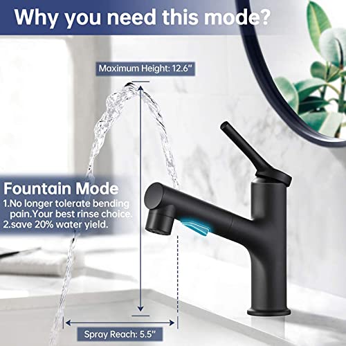 Mitigeur de lavabo extractible pour évier et toilette moderne