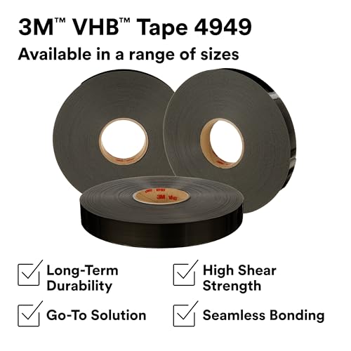 Image of 3M VHB Tape 4949, Black, 24 in x 72 yd, 45 mil
