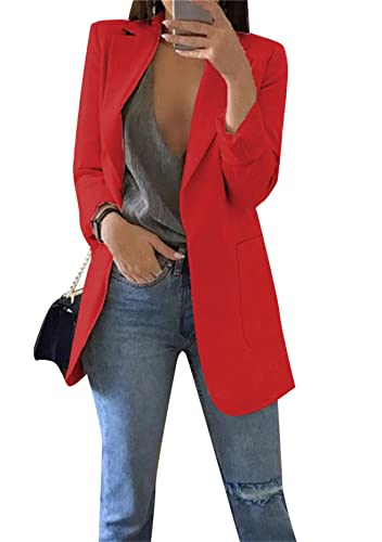 Veste de bureau OMZIN rouge taille S le blazer confortable qui ne froisse pas