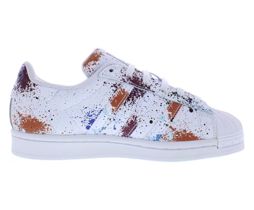 adidas Superstar GS Girls Shoes Size 7, Color: White/Multi Color/Egg White3