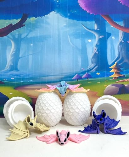 4pcs 3D Printed Articulated Bat Halloween Decor MAB001