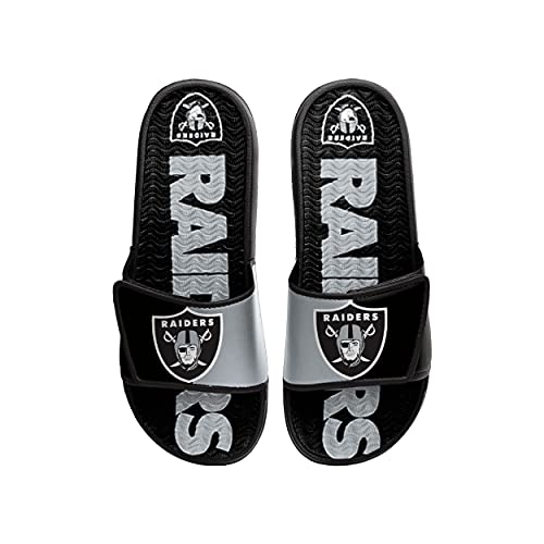 Image of FOCO mens NFL Team Logo Athletic Sport Shower Flip Flop Sandals Gel Slides