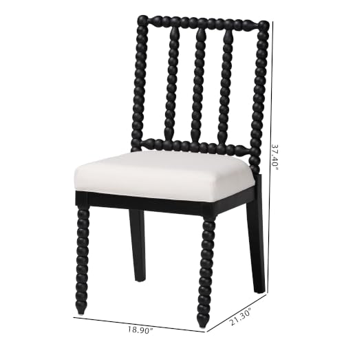 Bali & pari Deya Bobbin Dining Chair, Black by bali & pari - Used condition - Image 9