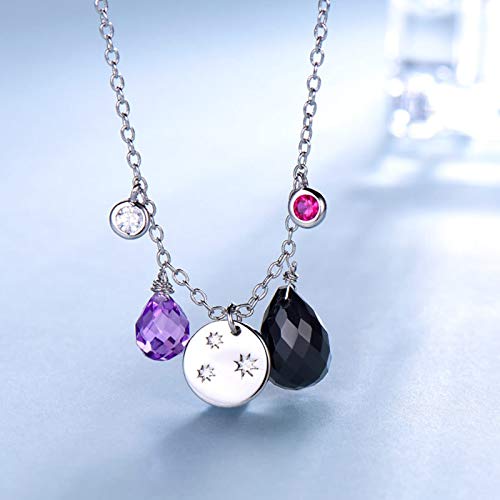 Collier Argent Anti-Ternissement avec Lien Clavicule Onyx Noir Confort - 4