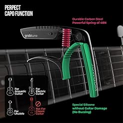 SHUIYUE GT-100 2-en-1 Guitare multifonctionnelle Capo Tuner en Alliage de Zinc Batterie Rechargeable intégrée RGB LED… - Les Beatles, Paul McCartney, John Lennon, RIngo Starr, George Harrison SHUIYUE GT-100 2-en-1 Guitare multifonctionnelle Capo Tuner en Alliage de Zinc Batterie Rechargeable intégrée RGB LED… – Image 6