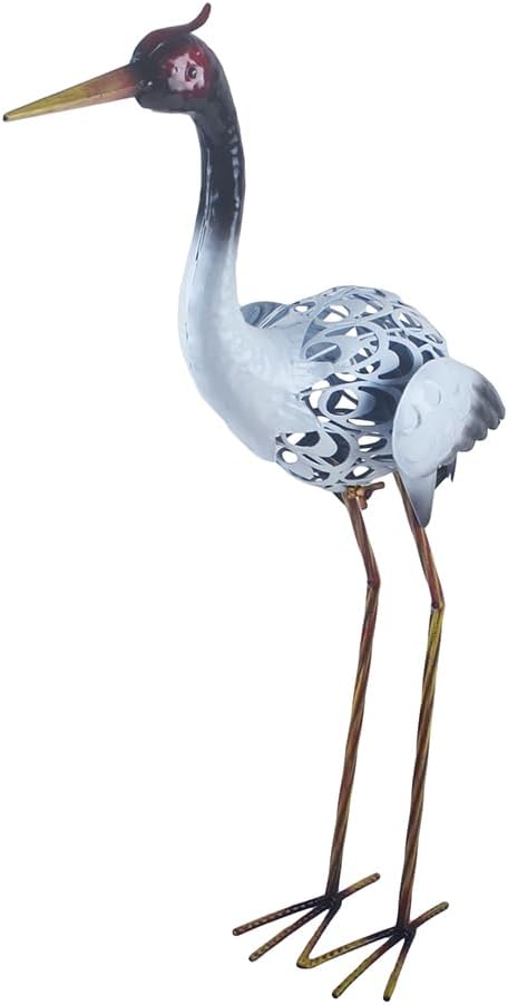 BAENRCY Heron Statue Metal Heron Sculpture Heron Ornaments Garden Decoration Metal Yard Art for Patio Lawn Backyard Outdoor Decoration