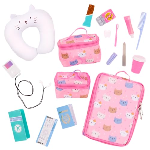 Our Generation Set voyage poupée, valise rose Purrfectly Packed
