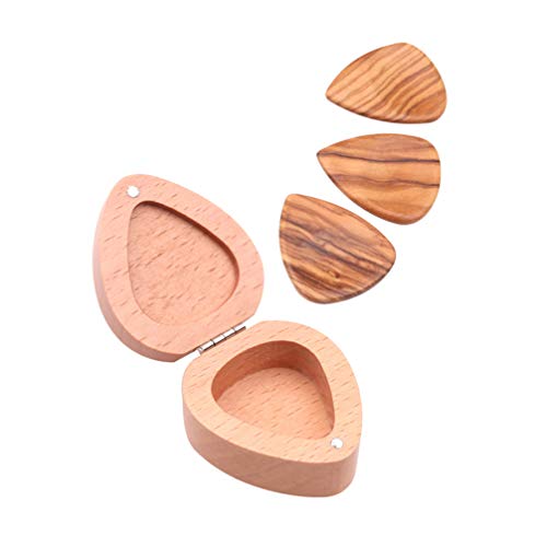 FARUTA Lot de 3 médiators en bois pour guitare acoustique, électrique, ukulélé – Boîte de rangement en forme de cœur - Les Beatles, Paul McCartney, John Lennon, RIngo Starr, George Harrison FARUTA Lot de 3 médiators en bois pour guitare acoustique, électrique, ukulélé - Boîte de rangement en forme de cœur – Image 6