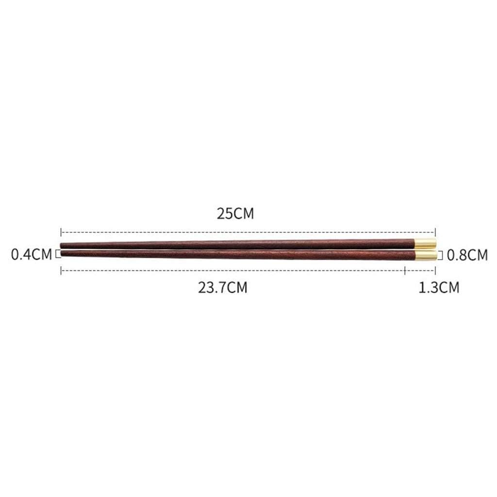 baguettes chinoises réutilisables cooking chopsticks Baguettes, baguettes rondes sculptées à la main, ensemble cadeau de baguettes avec boîte-cadeau(Color:5,Size:)