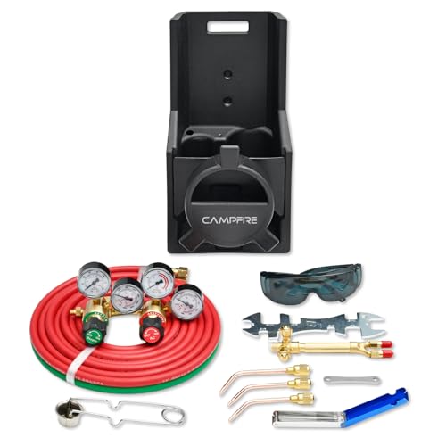 CAMPFIRE Light Duty Oxy Acetylene Torch Kit V Series Welding Cutting Outfit Fits CGA 540 Oxygen CGA...