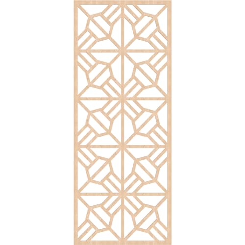 Image of Auburn Decorative Pierced Fretwork Wood Wall Panels, 37 3 /8 inchW x 94 3 /8 inchH x 3 /8 inchT, Red Oak