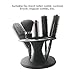 Milltrip Plastic Hair Brush Holder with 8 Holes - Multi Size Comb Stand Shelf for Roller Brushes, Cushion Brushes & Regular Combs, Wall Mounted Display Rack for Salon & Home Bathroom (Black)