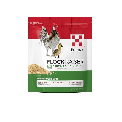 Purina Flock Raiser Crumbles Poultry Feed Nutritionally Complete - 5 Pound (5 lb) Bag