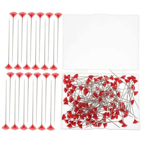 SEWACC 100pcs Bouquet Pins Transparent Head Pins for Floral Arrangements Wedding Decor Quilting and Craft Projects Delicate Sparkle and Charm
