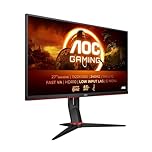 AOC 27G2ZN3/BK 27 inch FHD Gaming Monitor 280Hz, Fast VA Panel, 0.5ms MPRT, Adaptive Sync, HDR10, FreeSync Premium, Height Adjustment, (1920x1080 HDMI 2x 2.0 DP 1x 1.4 ) Black/Red