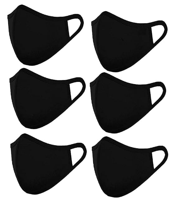 MEELANA Soft Cotton Washable Reusable Cloth Mask for Men Women Young Girls and Boys With Multilayers