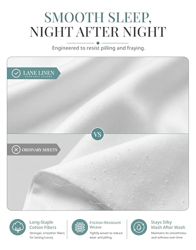 Image of LANE LINEN Twin Bed Sheets Set - 450 Thread Count Set - 100% Cotton Sheets Twin Size Bed Set - Ultra Soft Cotton Bed Sheet Set for College Dorms - Sateen Weave Hotel Sheets - Iceberg Green
