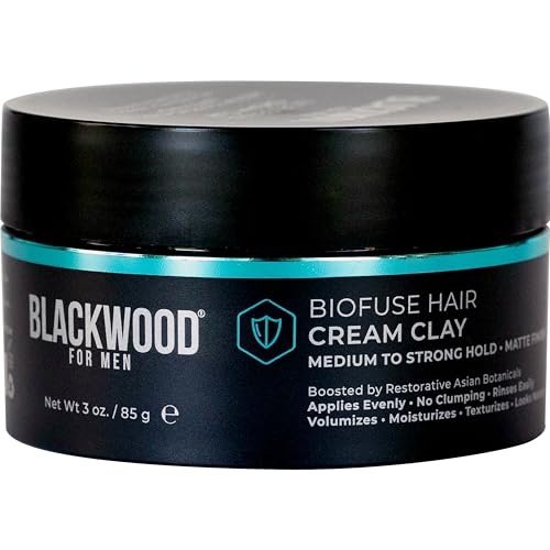 Blackwood For Men BioFuse Hair Cream Clay, Matte Finish Medium to Strong Hold Hair Styling Aid,...
