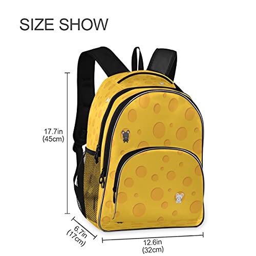 School Backpack Cheese With Mouse Bookbag Schoolbag for School Travel4
