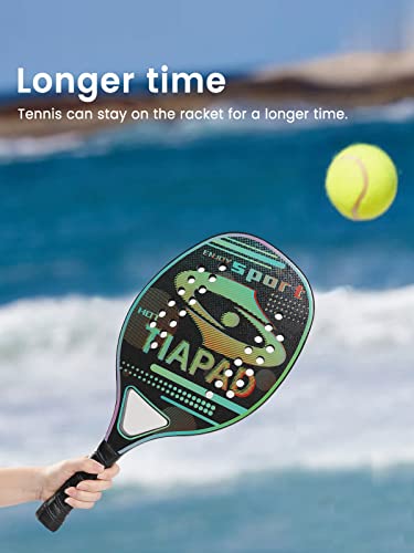 Beach Tennis Racket Carbon 28 Agujeros con Funda miniatura 6