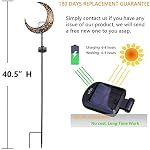 Moon-Shaped Solar Garden Outdoor Lights for Patio Pathway Lawn - Image 4