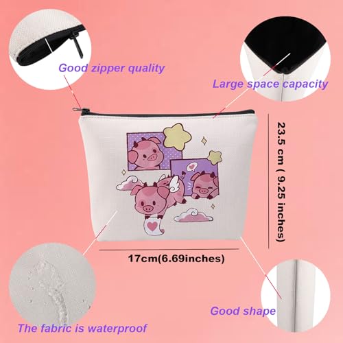 Hazbin Hotel Cartoon Merchandise Cosmetic Bag Fat Nugget Valentine Makeup Bag Fat Nugget Lovers Gift Angel Dust's Pet Gift (Fly Pig) - Image 2