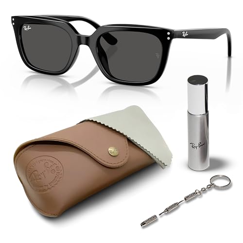 Ray-Ban RB4439D Square Shaped Sunglasses for Men & Women with Official RAYBAN Eyewear Kit