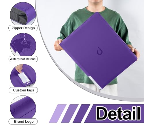 Image of Premium Card Binder 16 Pocket - Fits 1600 Cards,4X4 Ringless Card Album with Sleeves for Trading Cards & Sports Cards(Model C,Classic Purple)