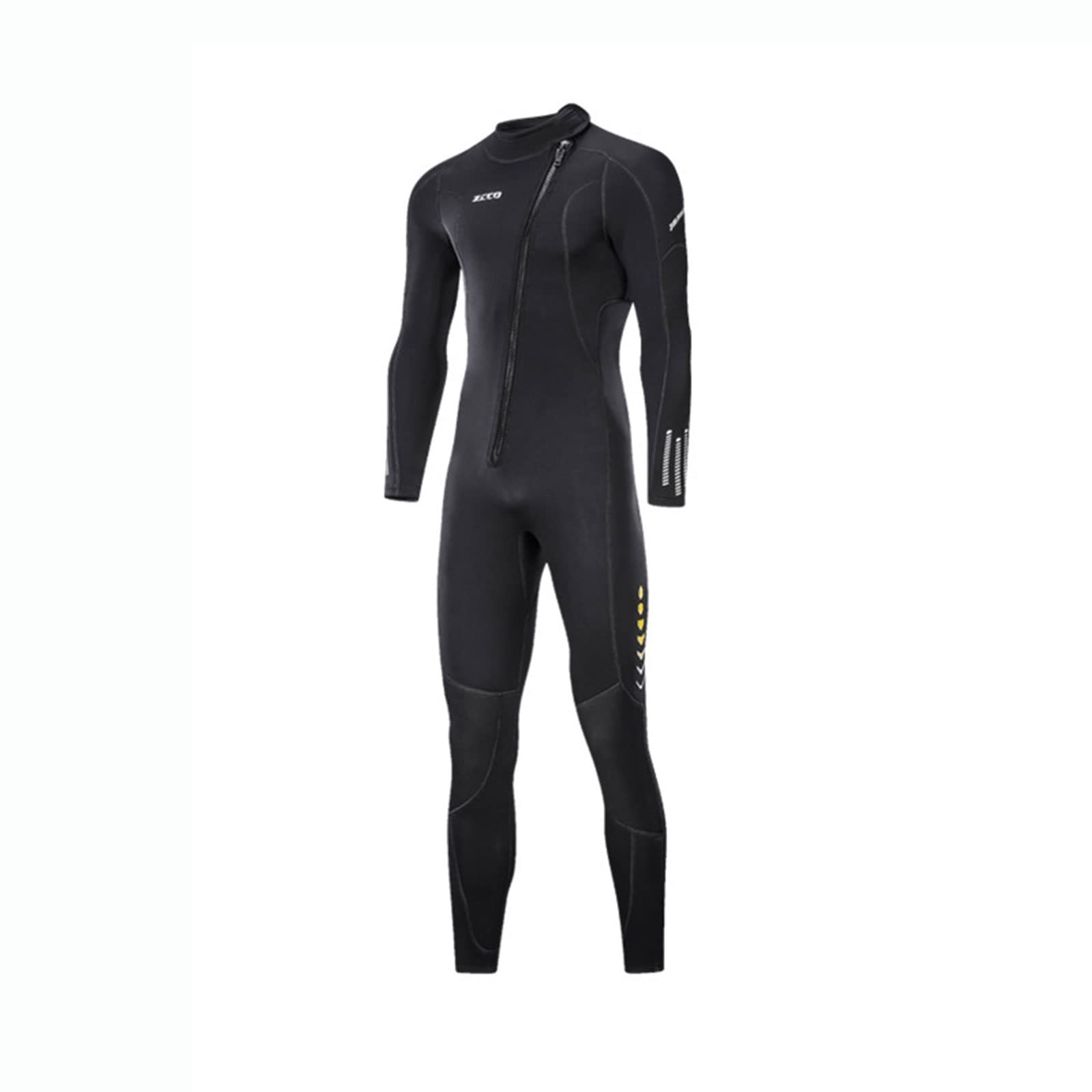Wygwlg 1 pièces Combinaison Longue pour Hommes, 3mm matériau en néoprène Doublure Polaire Chaude Natation en Plein air Kayak Surf Combinaison à la dérive (Color : Black, Size : 3XL)
