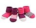 Produktbild DEBAIJIA 4 Paare Baby Mädchen Socken Lieblich Herbst Winter Weich Baumwolle Bunt 0-6 Monate - Lila