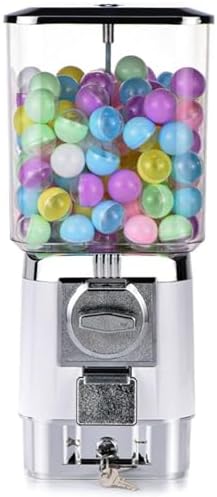 Kids Gumball Machine, Coin Operated Candy Dispenser with 200 Empty Balls & 100 Stainless Steel Tokens, Perfect for Game Stores, Parties & Events